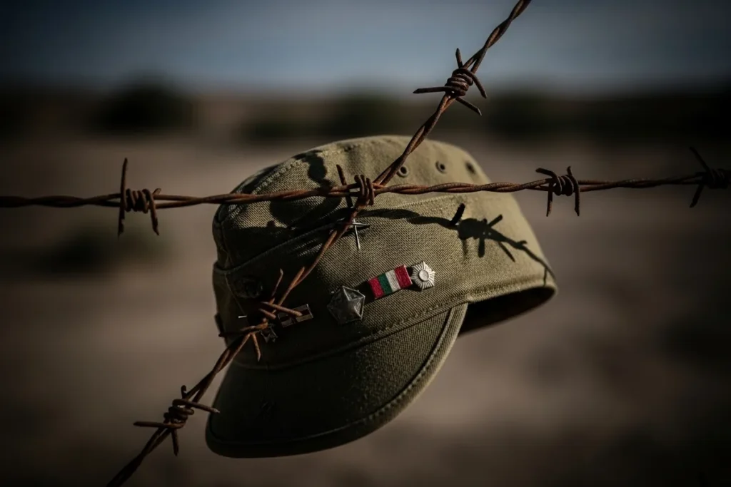 Beneath the Brim: The History of the Hat That Crowned Elites and Exiled Outsiders Cap on barbed wire