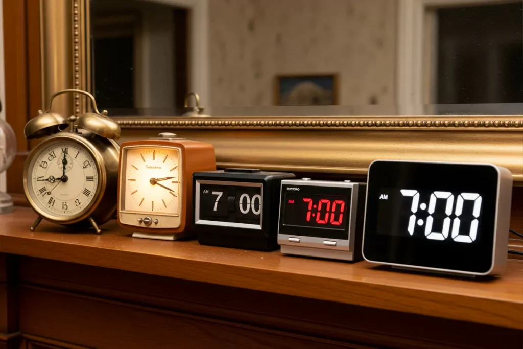 The Alarm Clock’s Tyranny: The History of the Alarm Clock and the Manufacture of Modern Time Multiple alarm clocks in timeline.