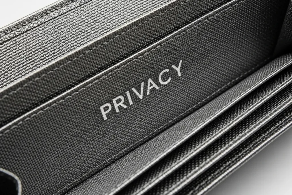 The Wallet That Spoke: The History of the Wallet and the Visible Lines of Wealth RFID blocking wallet interior - history of the wallet