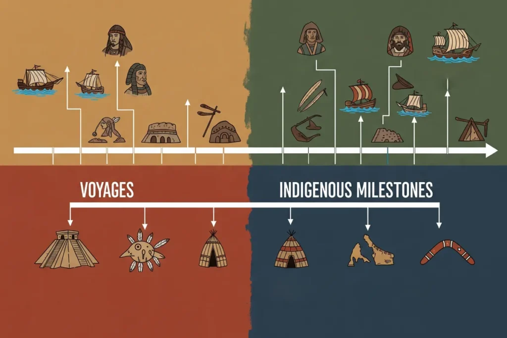 Columbus Discover America Myth: 7 Forgotten Voyages That Break the Story Timeline of trans-Atlantic voyages and Indigenous histories.