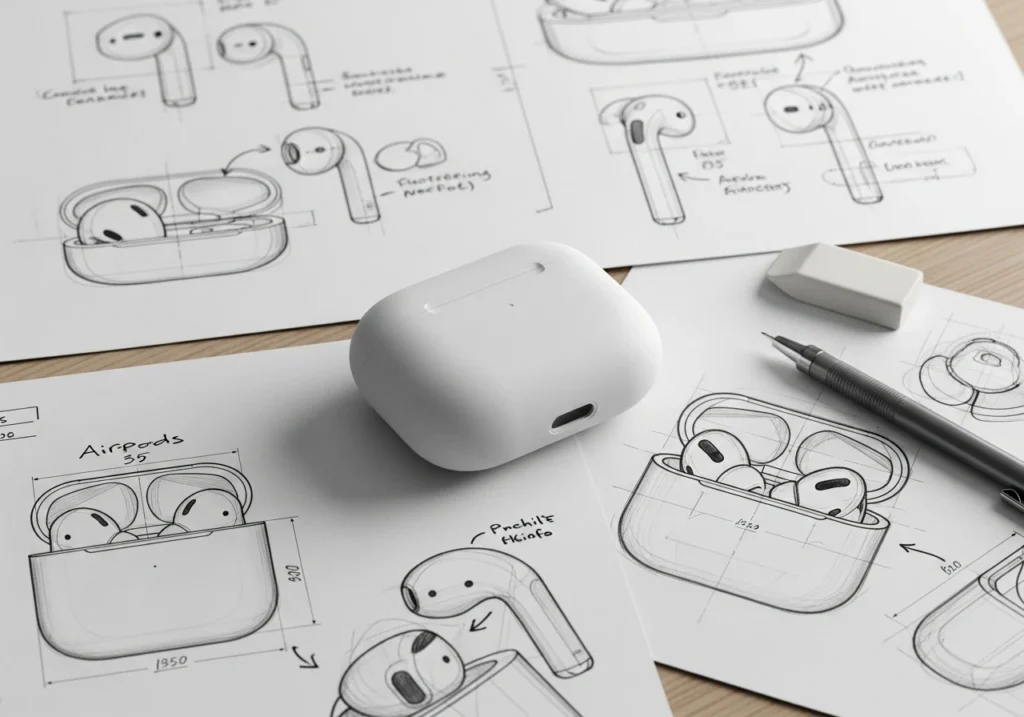 5 Little-Known Origins of AirPods From sketch to white icon.